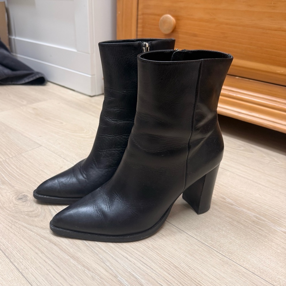 Tony Bianco Black Heeled Booties